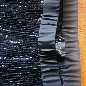 ST. JOHN couture black sequin pants